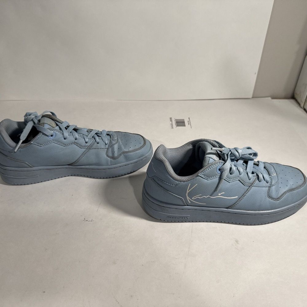 Karl‎ Kani 89 Classic Sneakers Mens Light Blue Leather Low Top Streetwear Shoes
